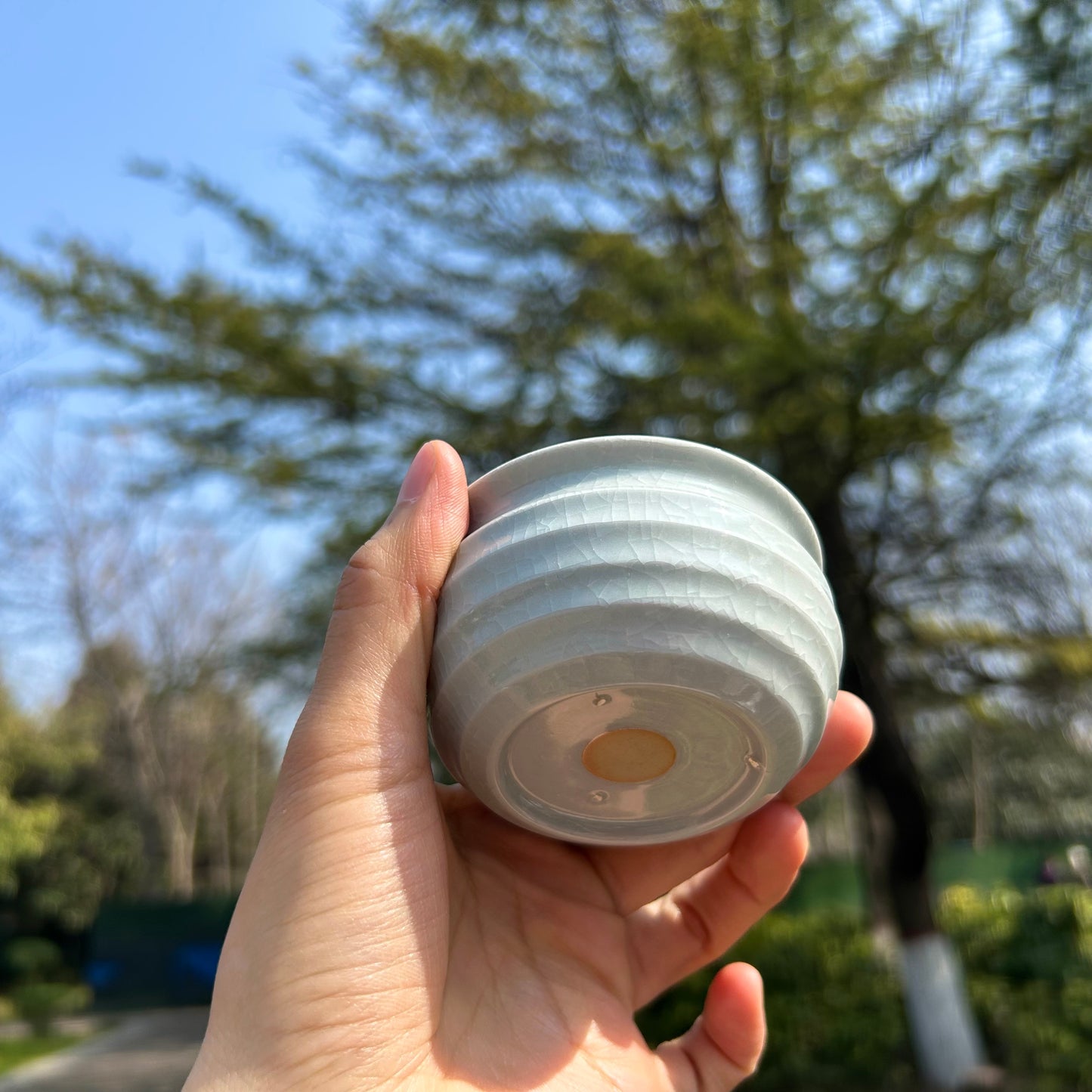 【河南汝州原產地】原礦月白釉旋紋杯70CC