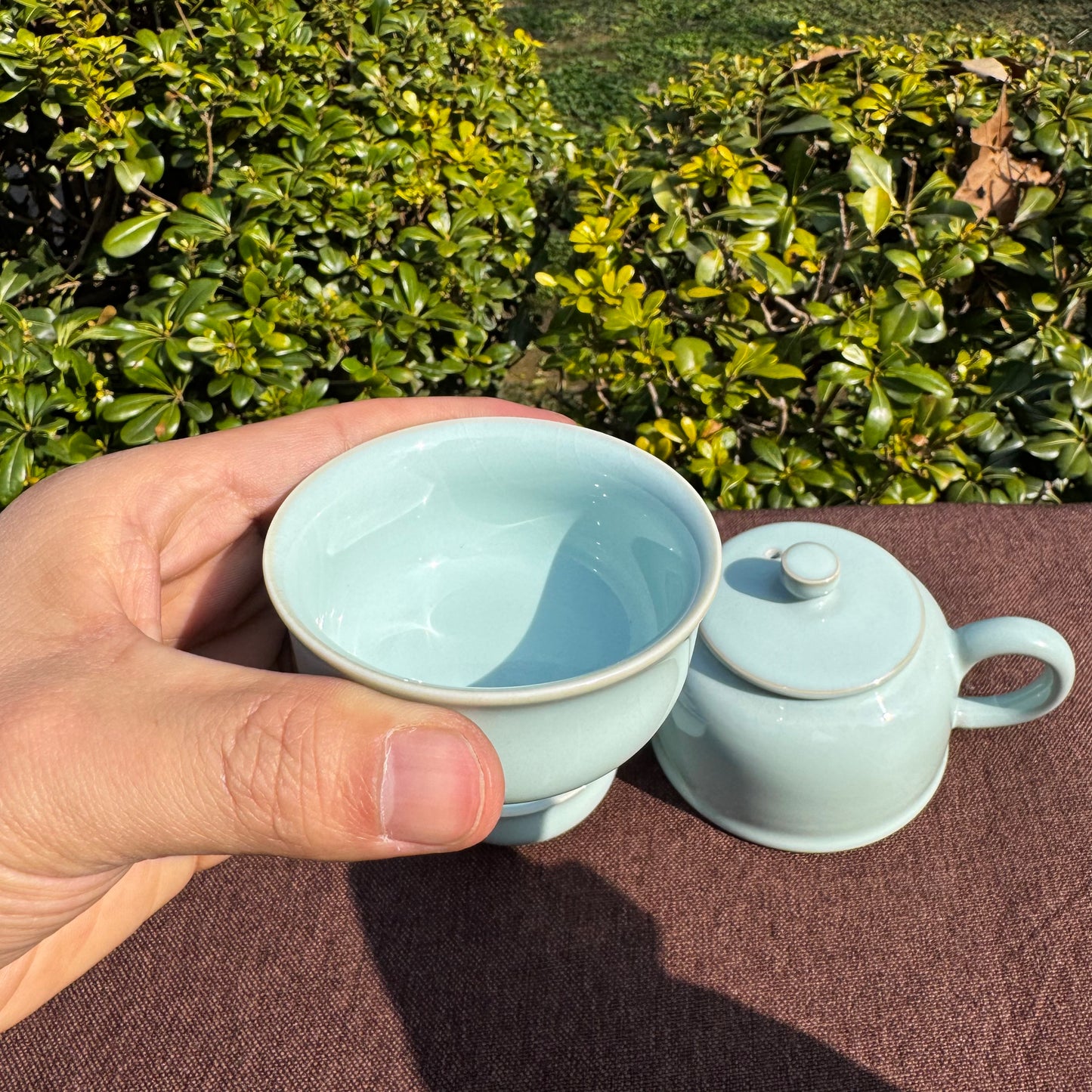 【河南汝州原產地】原礦天青釉德鐘壺一壺兩杯套裝