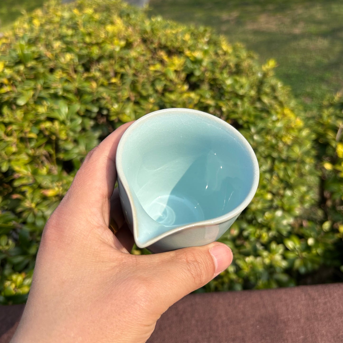 【河南汝州原產地】原礦天青釉手抓公道杯