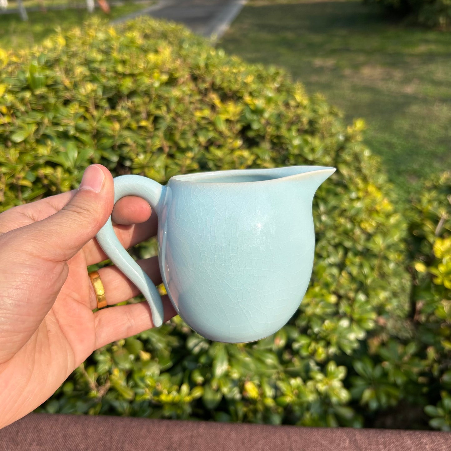 【河南汝州原產地】原礦天青釉公道杯