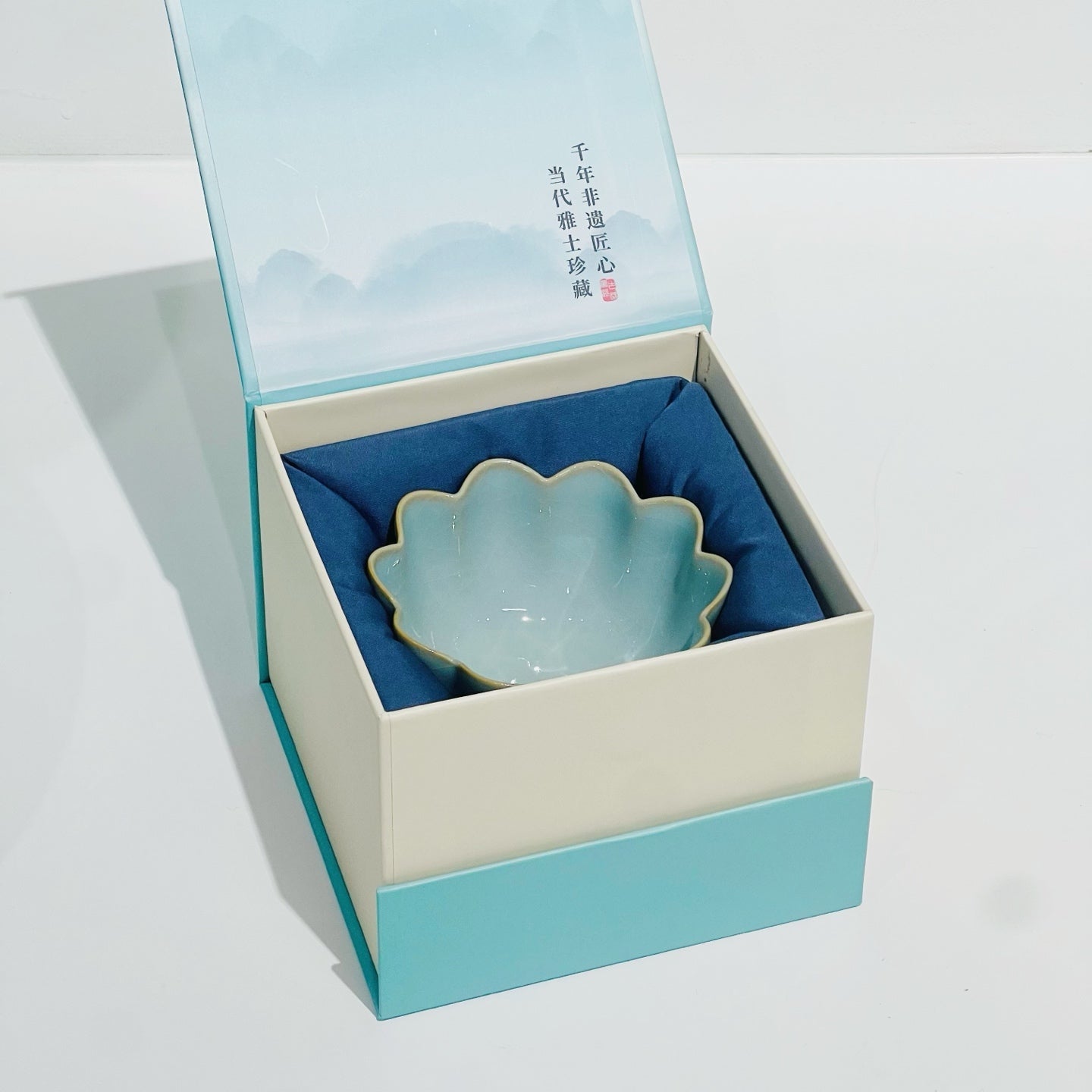 【河南汝州原產地】原礦天青釉蓮花杯100CC