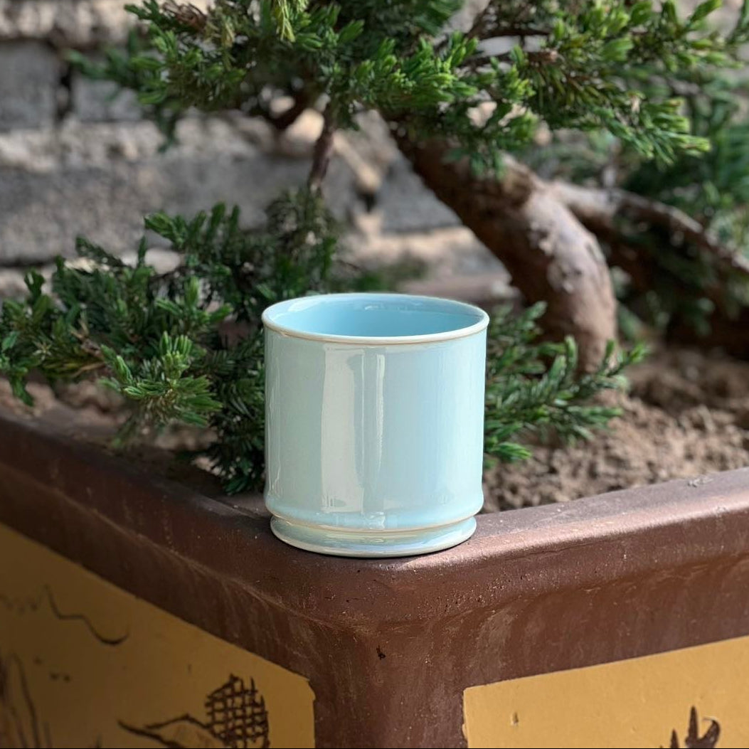 【河南汝州原產地】原礦天青釉直口杯100CC