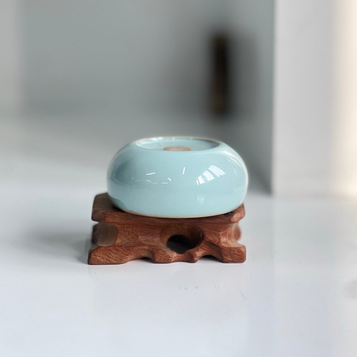 【河南汝州原產地】原礦天青釉玲瓏杯50CC