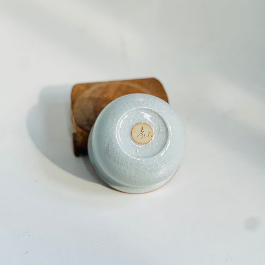 【河南汝州原產地】原礦月白釉金邊圓滿杯80CC